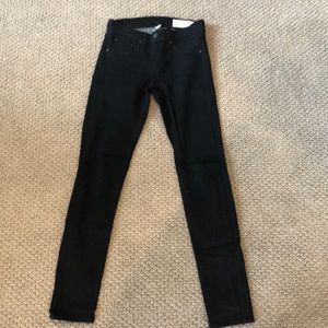 rag & bone dark blue denim leggings